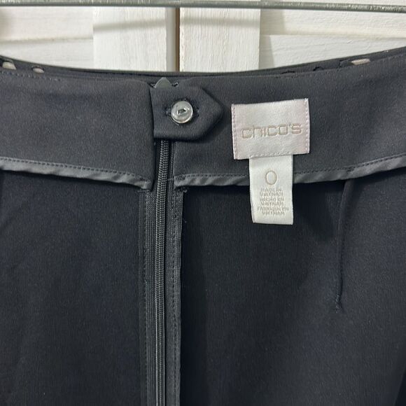 Chico's Pencil Skirt Size 0 Size 4 Cutwork Black & Nude - Picture 14 of 16